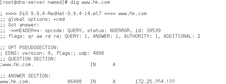 linux下DNS配置及域名解析服务