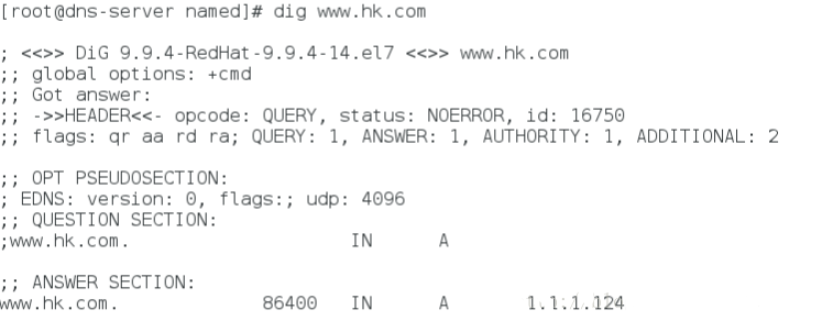 linux下DNS配置及域名解析服务