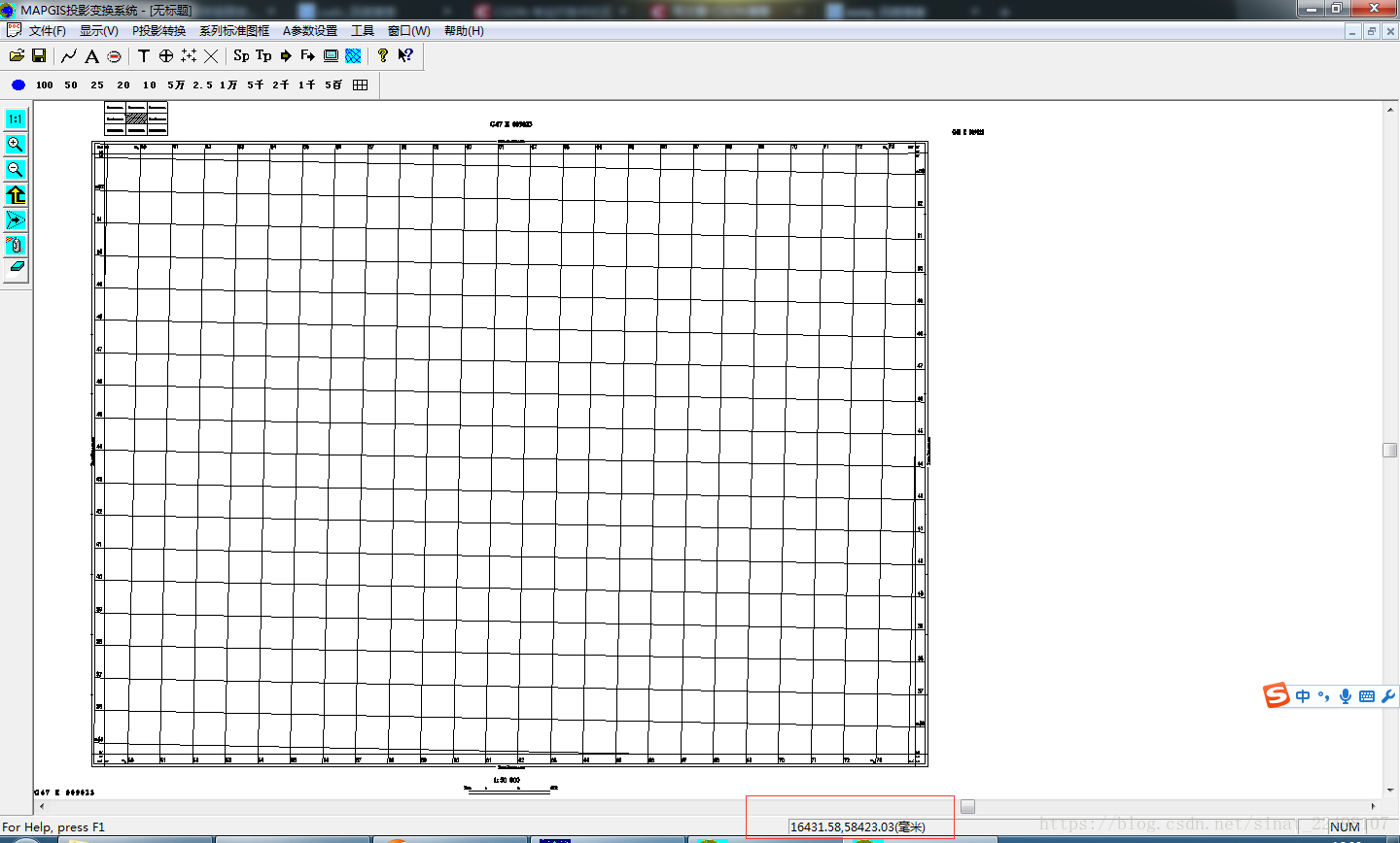 mapgis如何制作1:50000标准图幅比例尺
