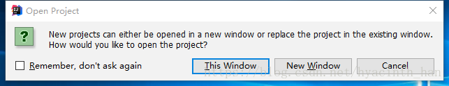 选择This Window后打开拉取的项目代码。