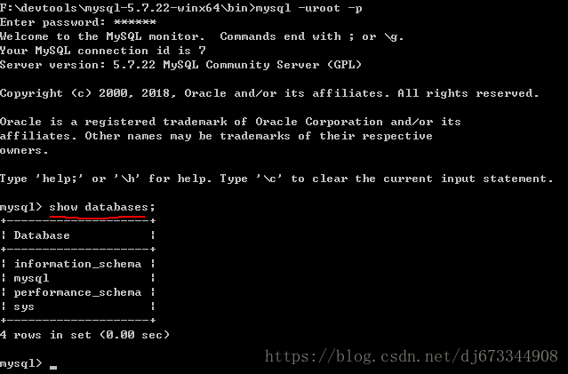 
			
				mysql 5.7.22 自带的四个数据库 介绍			