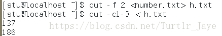 linux学习之cut命令行