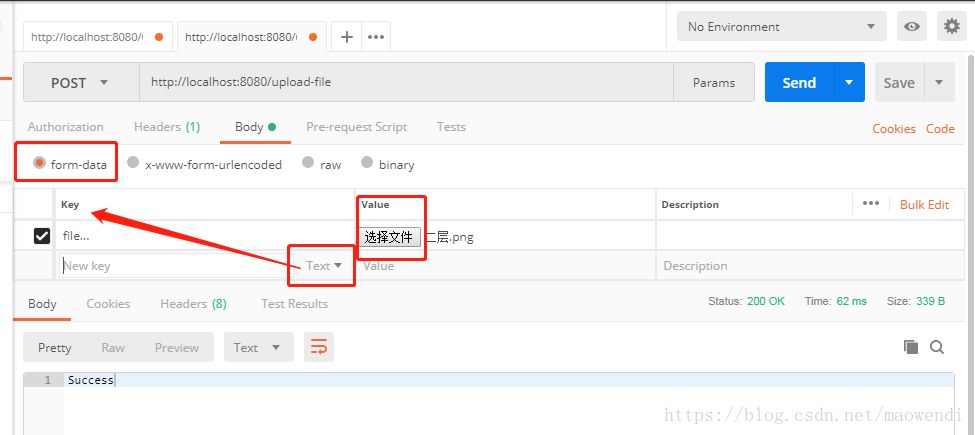 Postman Post请求上传文件