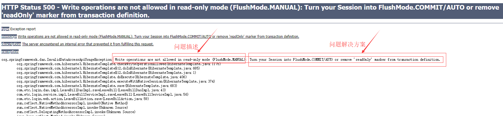 Hibernate read clearance only