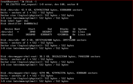 Linux7/Centos7磁盘分区、格式化及LVM管理