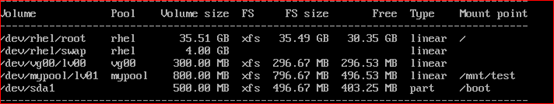 Linux7/Centos7磁盘分区、格式化及LVM管理