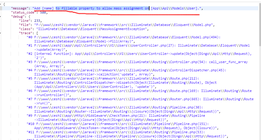 fillable property to allow mass assignment