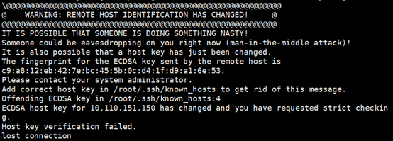 Warning remote host identification has changed как исправить