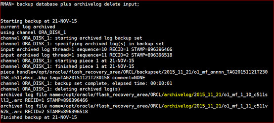 Oracle 11g R2 Rman备份与恢复