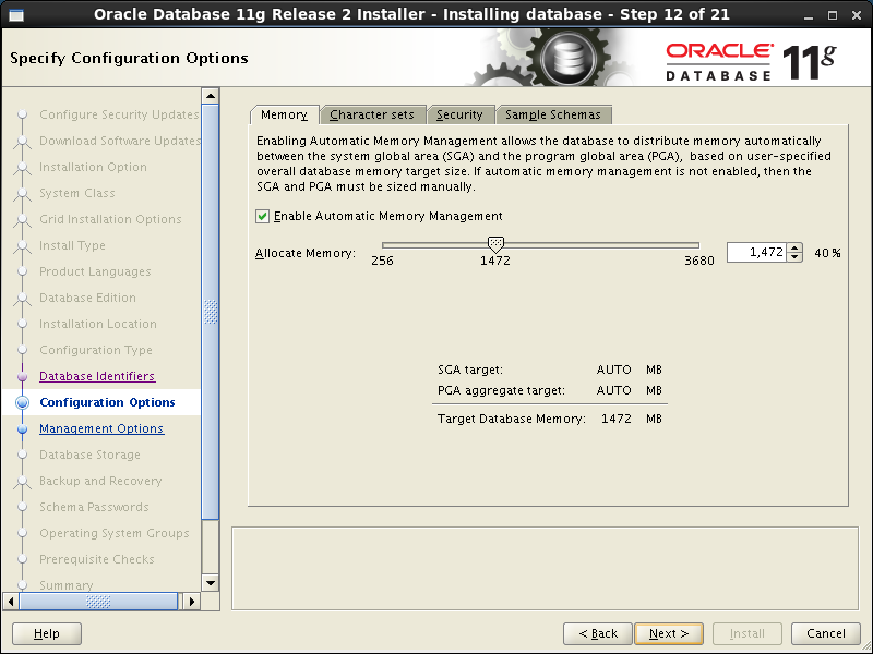 Enabled then. СУБД «Oracle database 11g release 2. Oracle database 11g. Target database Editor.