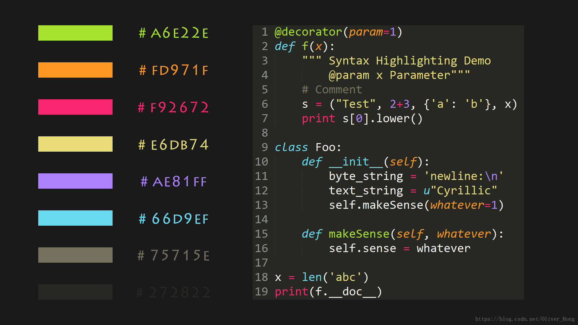 Текст цветными буквами. Тема monokai. Цвета в теме monokai. Цвета PYCHARM. Темы пайчарм.