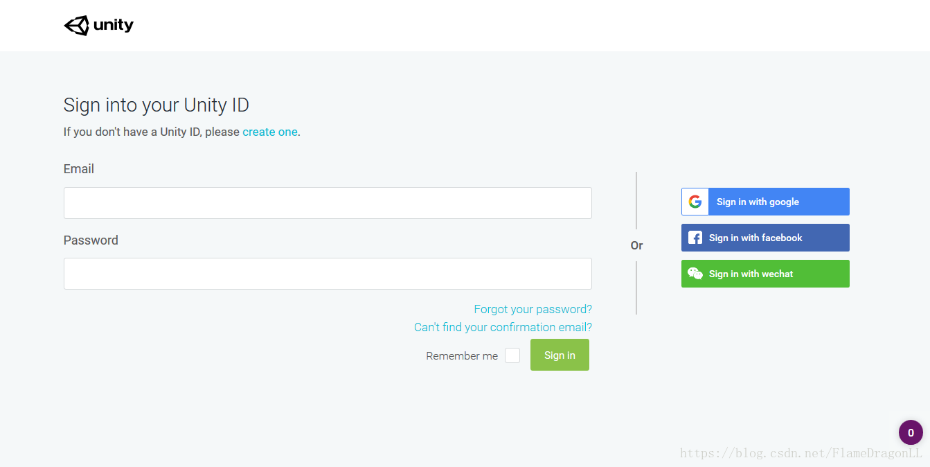 Unity账号注册