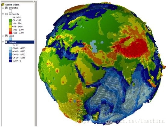 3D地球的生成（二）——带高程的3D地球的生成