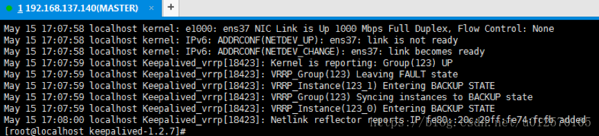 master vrrp log