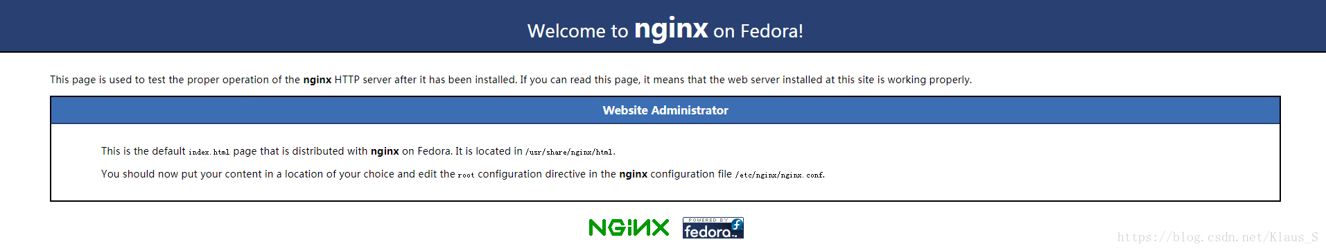 nginx访问默认页面