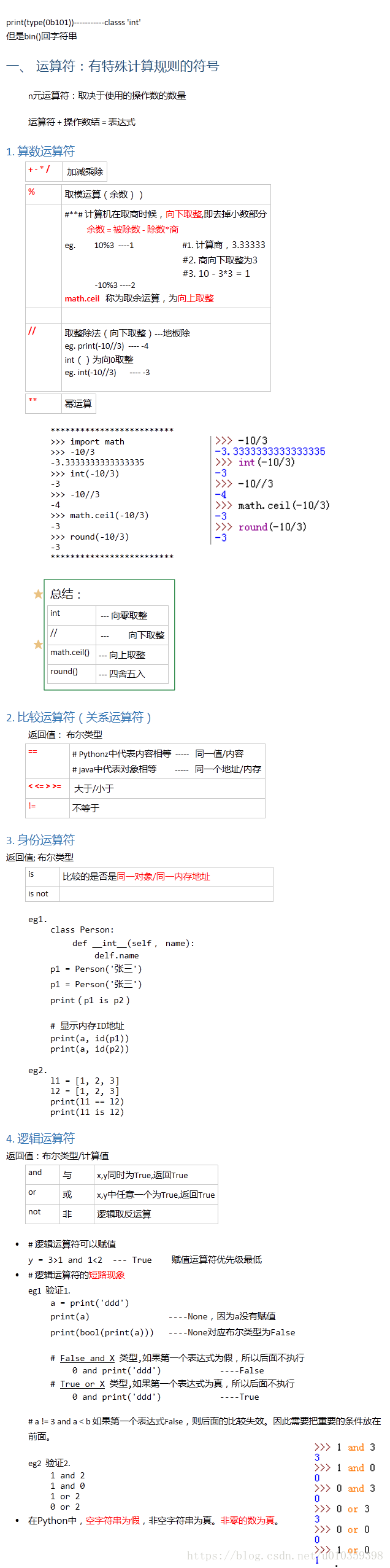 Preparatory Class-Day3-运算符