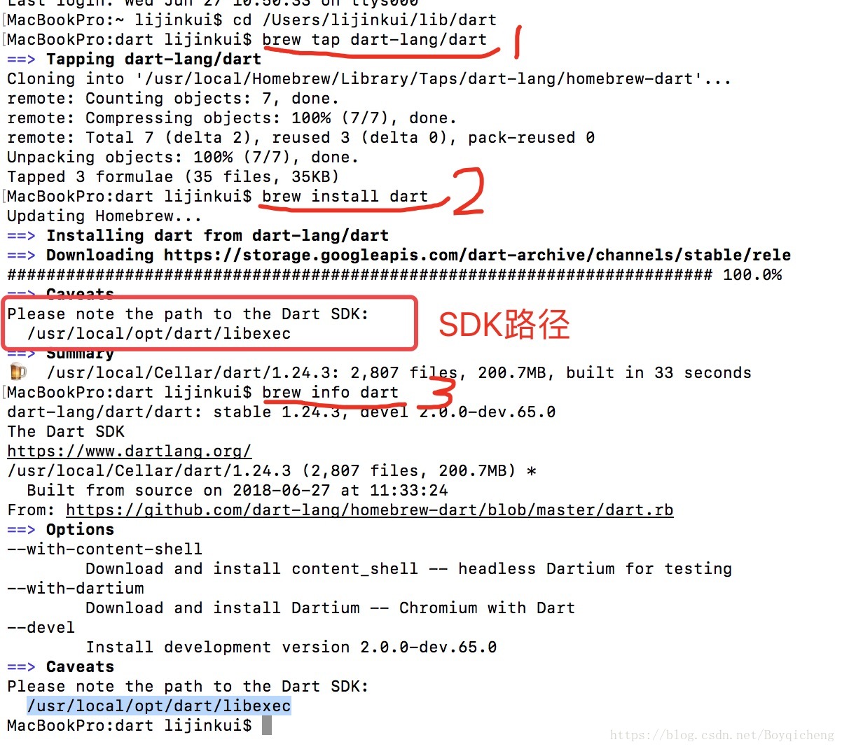 Mac安装Dart的SDK