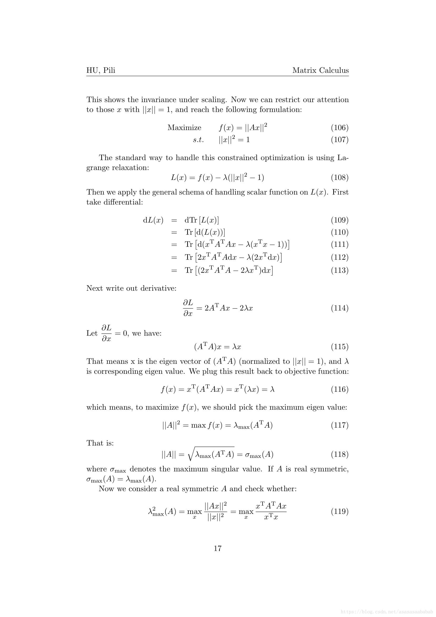 深度学习中的Matrix Calculus (2)： Trace And Matrix Differential_asasasaababab的 ...