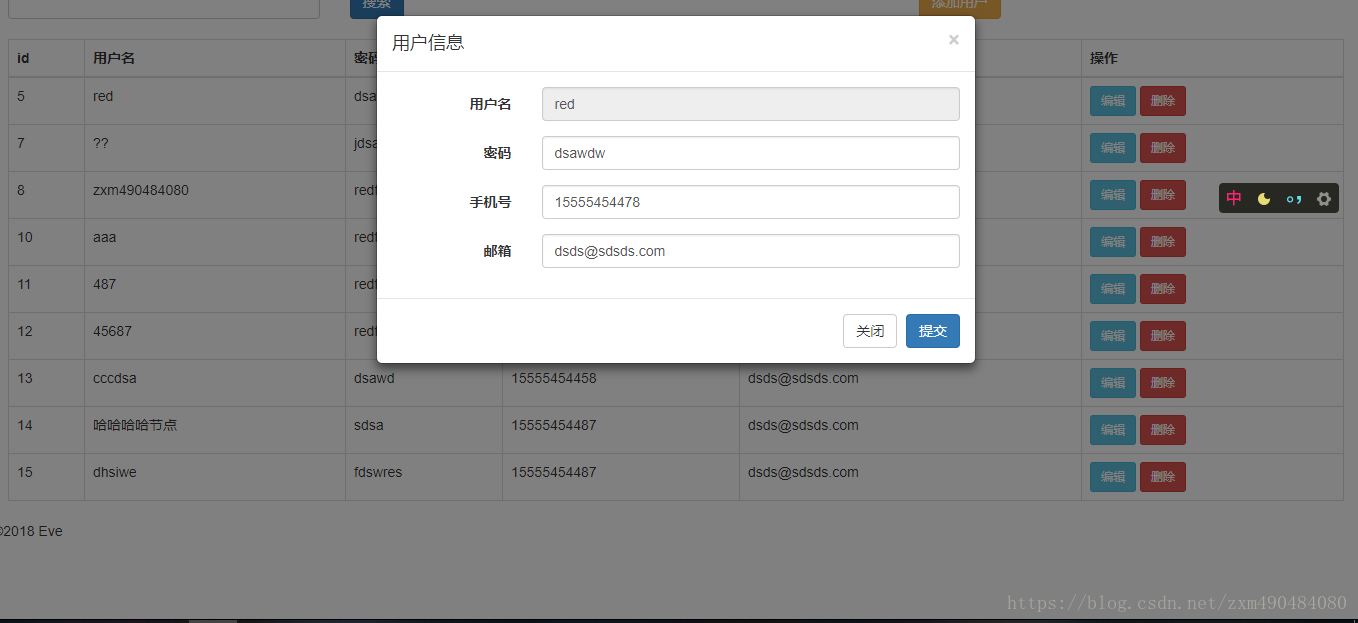 修改用戶