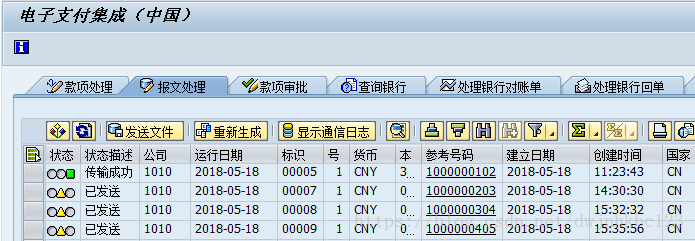 メッセージの処理