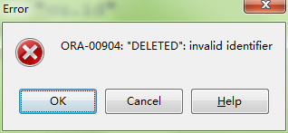 01 ORA系列：ORA-00904 标识符无效 invalid identifier