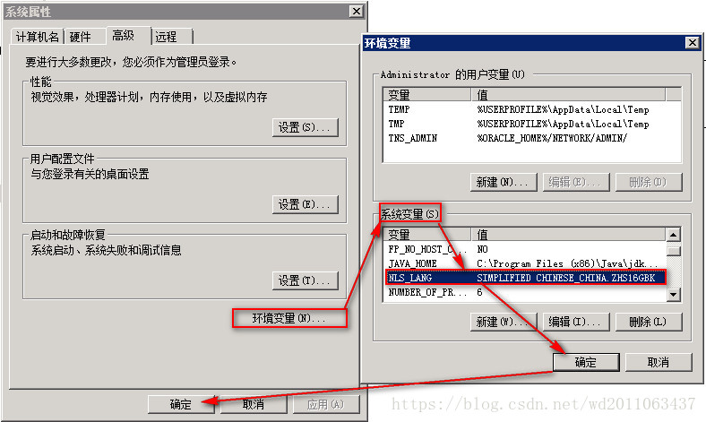 关于Oracle数据库导入数据显示中文乱码