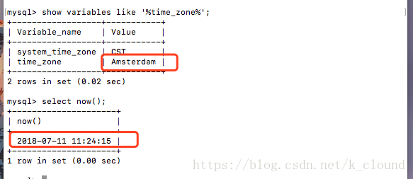 mac 修改mysql的时区为荷兰时区或指定城市时区