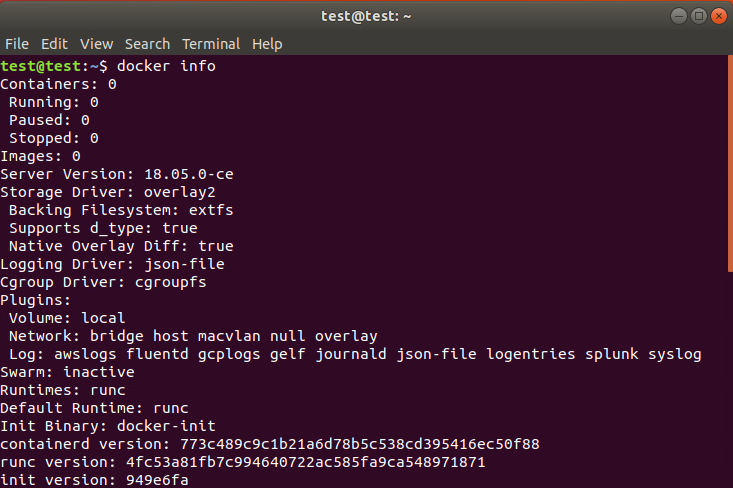 docker info