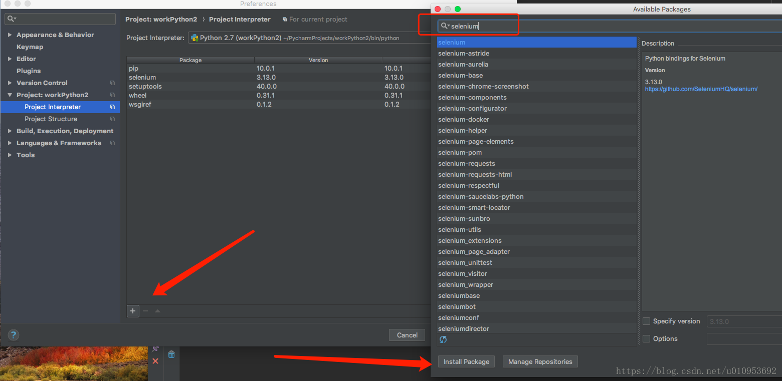mac os PyCharm 切换python2.7 安装selenium Chromederver配置