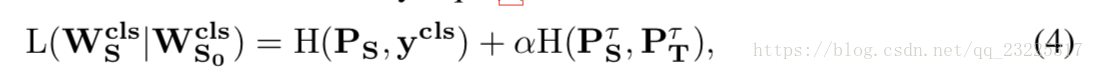 L（WScls | WS0cls）= H（PS，ycls）+αH（PSτ，PTτ），（4）
