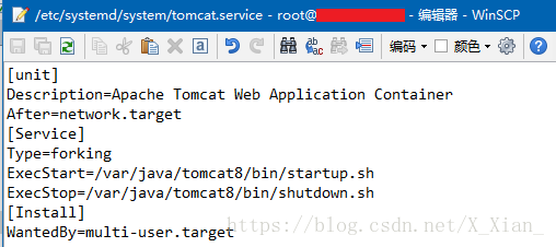 修改tomcat.service文件