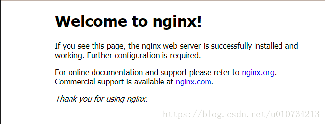 nginx安装成功