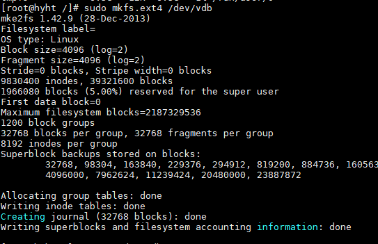 linux如何mount挂载磁盘并设置开机自动mount