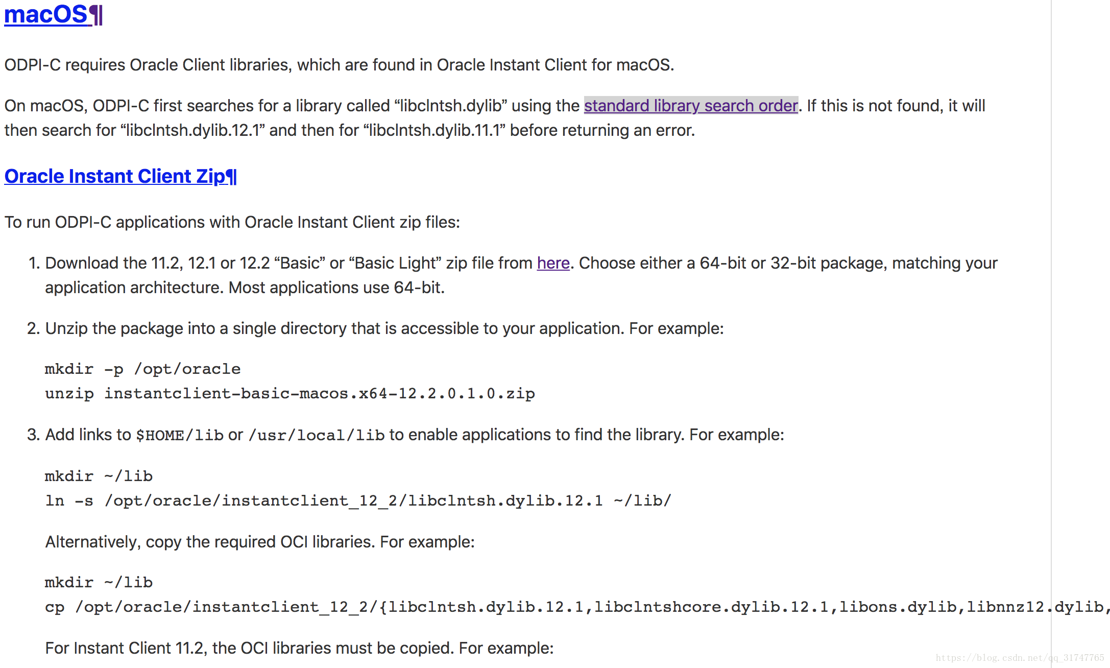 Dpi-1047 cannot locate a 64-bit oracle client library mac