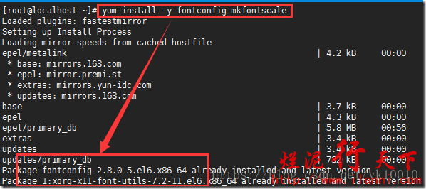 Have been installed already. Fontconfig. Cent os Ping -с. Admin fontconfig. Linux fonts.