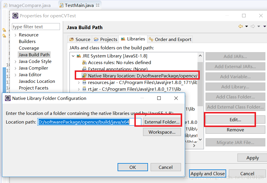 OpenCV报错no opencv_java342 in java.library.path