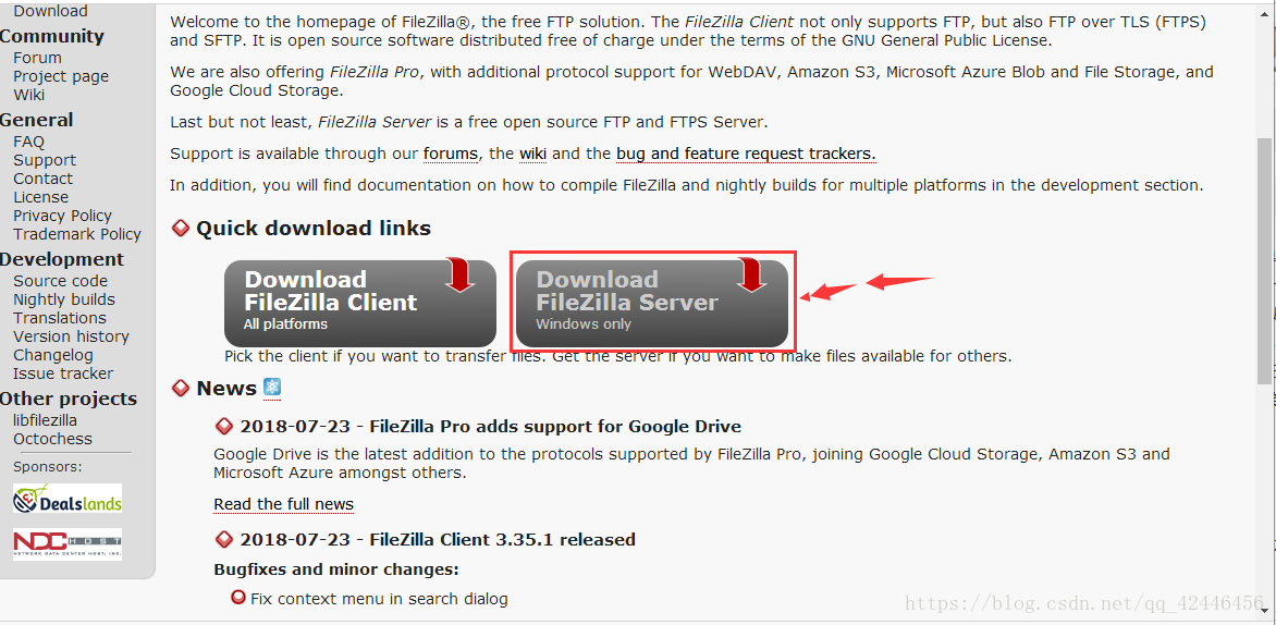 filezilla server ssh ftp