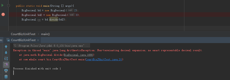 Java.lang.ArithmeticException: Non-terminating Decimal Expansion; No ...