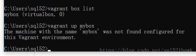 vagrant list 很多box，但是无法启动对应的，显示Not found 解决方案