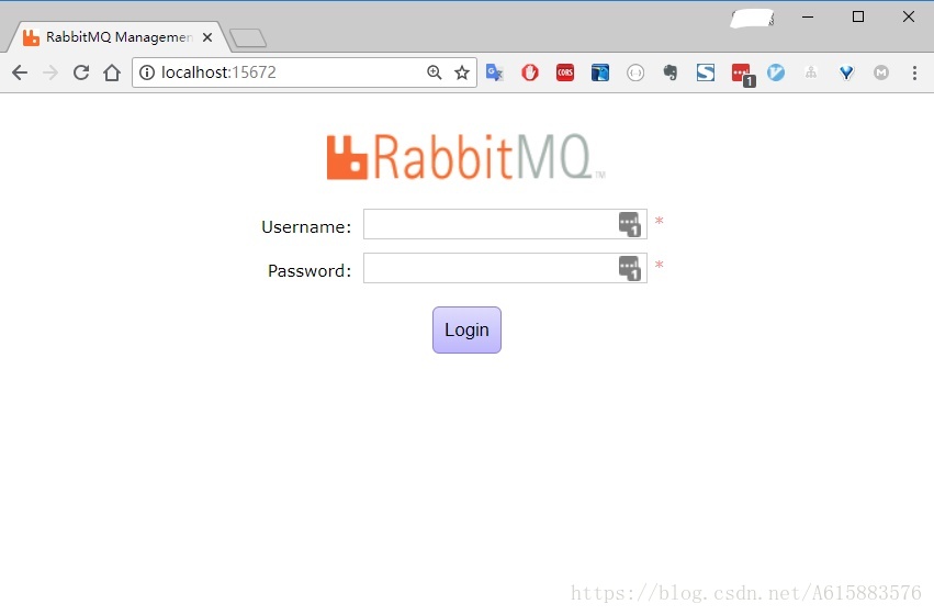 RabbitMQ 登录界面
