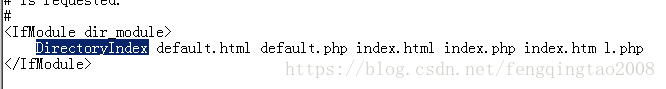 Apache服务器中怎么配置网站的默认首页default.php