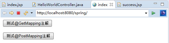 Spring MVC @GetMapping和@PostMapping注解的使用