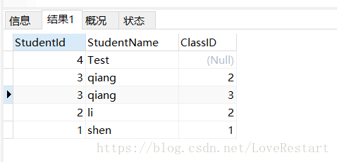 SQL--左外连接（LEFT JOIN）