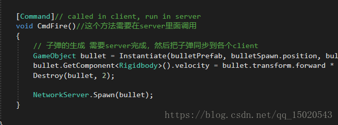 Unity网络篇：NetworkServer is not active. Cannot spawn objects without an active server。解决办法