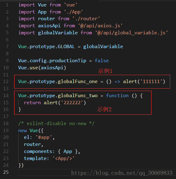 Wie definiere und verwende ich globale Variablen und globale Funktionen in Vue? (mit Code)