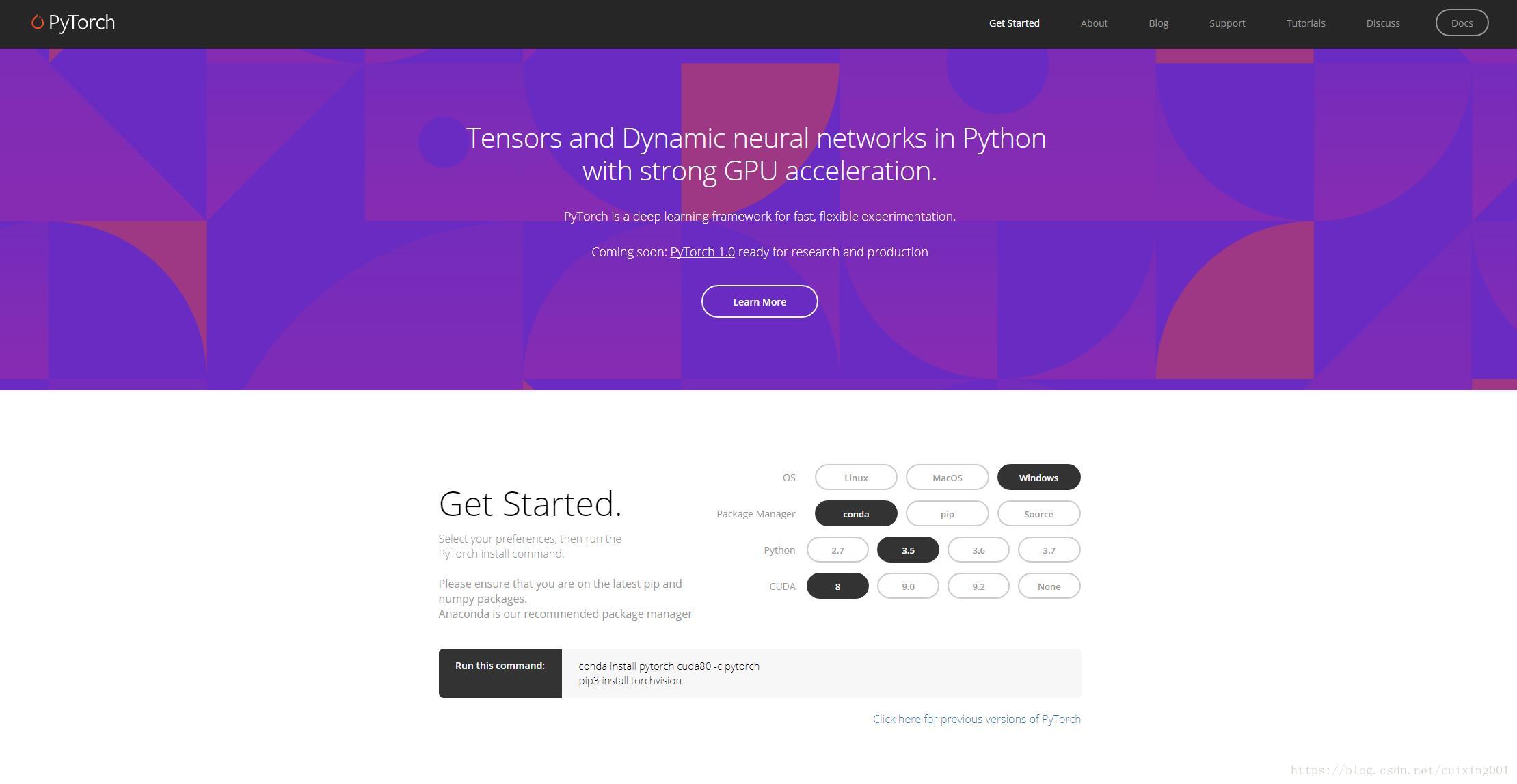 Pytorch windows10 csdn 
