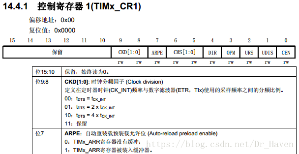 STM32F1笔记（九）通用定时器