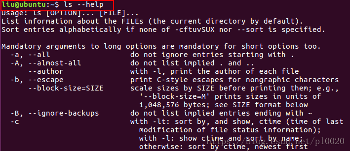 linux命令格式及帮助