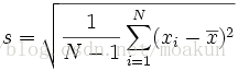 MySQL标准偏差