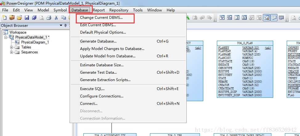 PowerDesigner：pdm文件与sql文件互相转，数据库类型切换